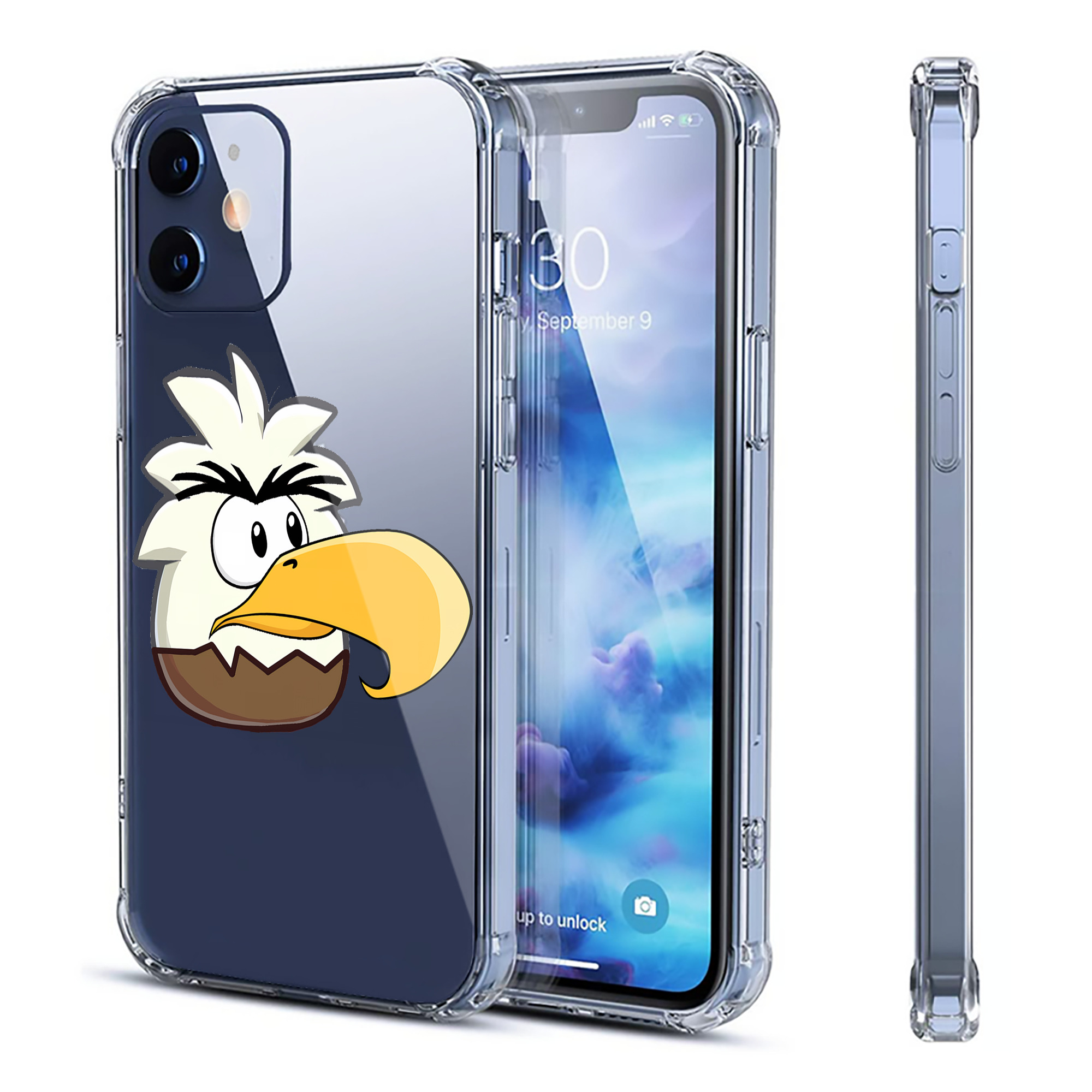（画像用） Angry Birds アングリーバード 【iPhone 12シリーズ対応】透明スマホケース（クリアソフトケース）